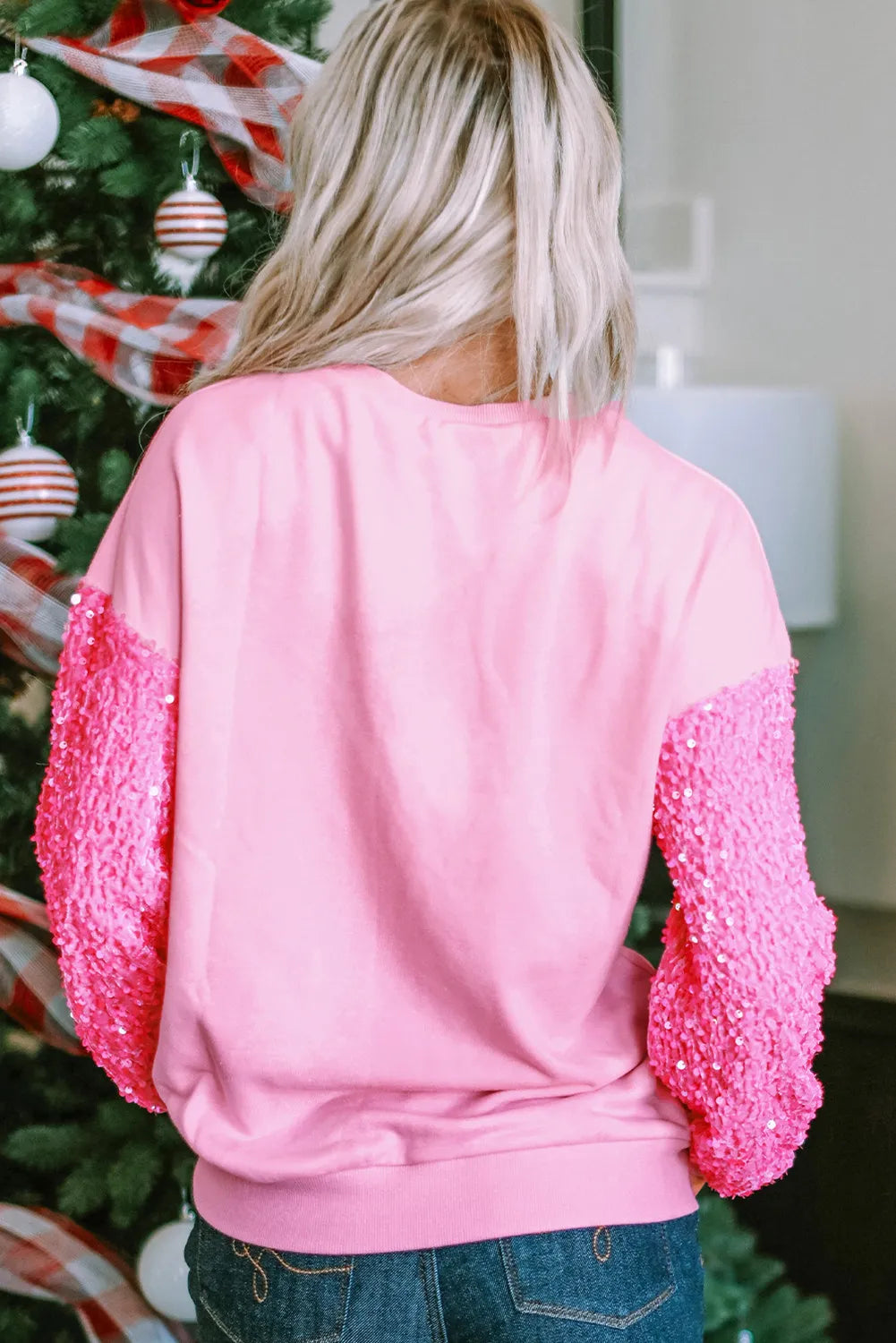 Sequin Nutcracker Dropped Shoulder Sweatshirt