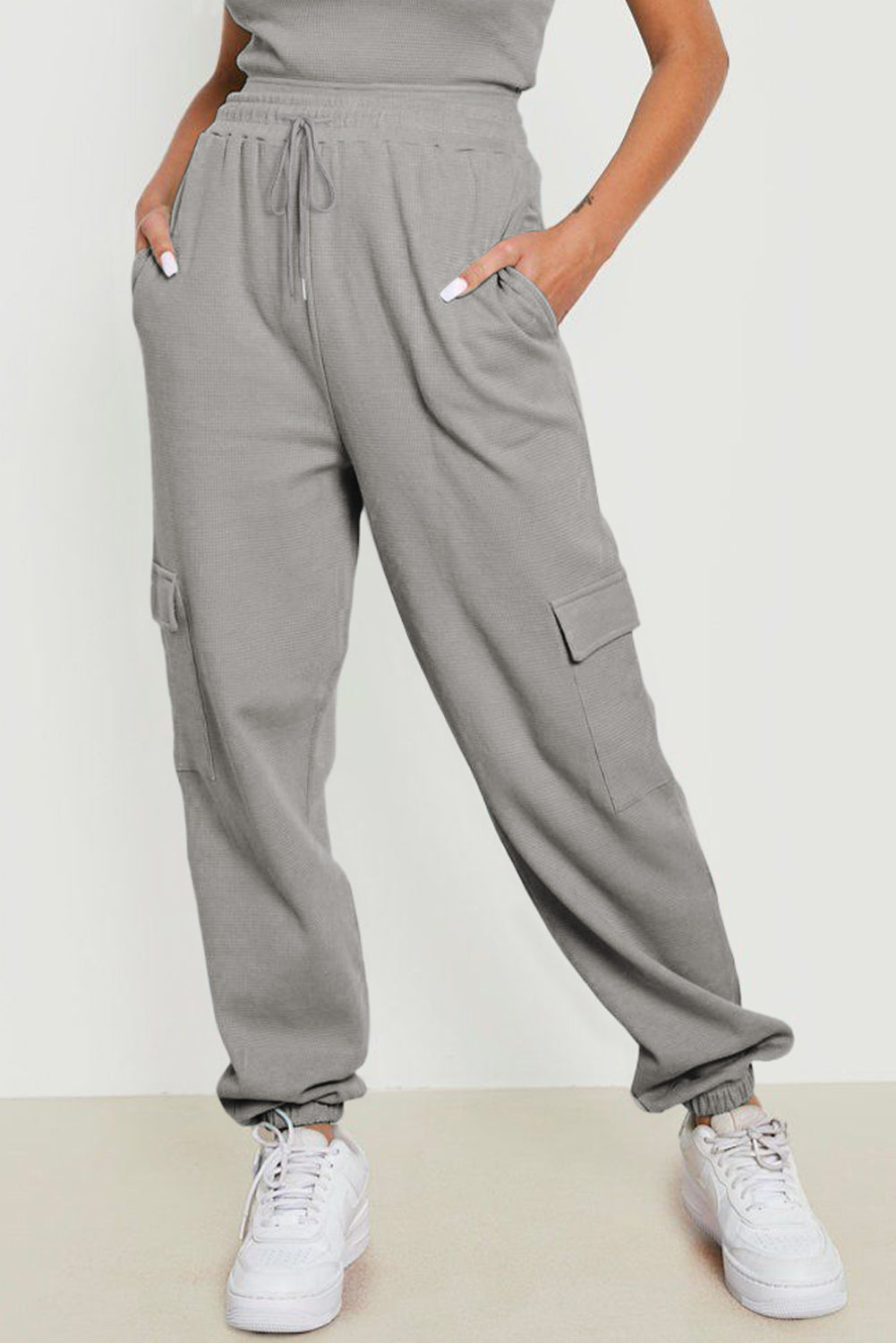 Buy dark-gray Drawstring Joggers with Pockets