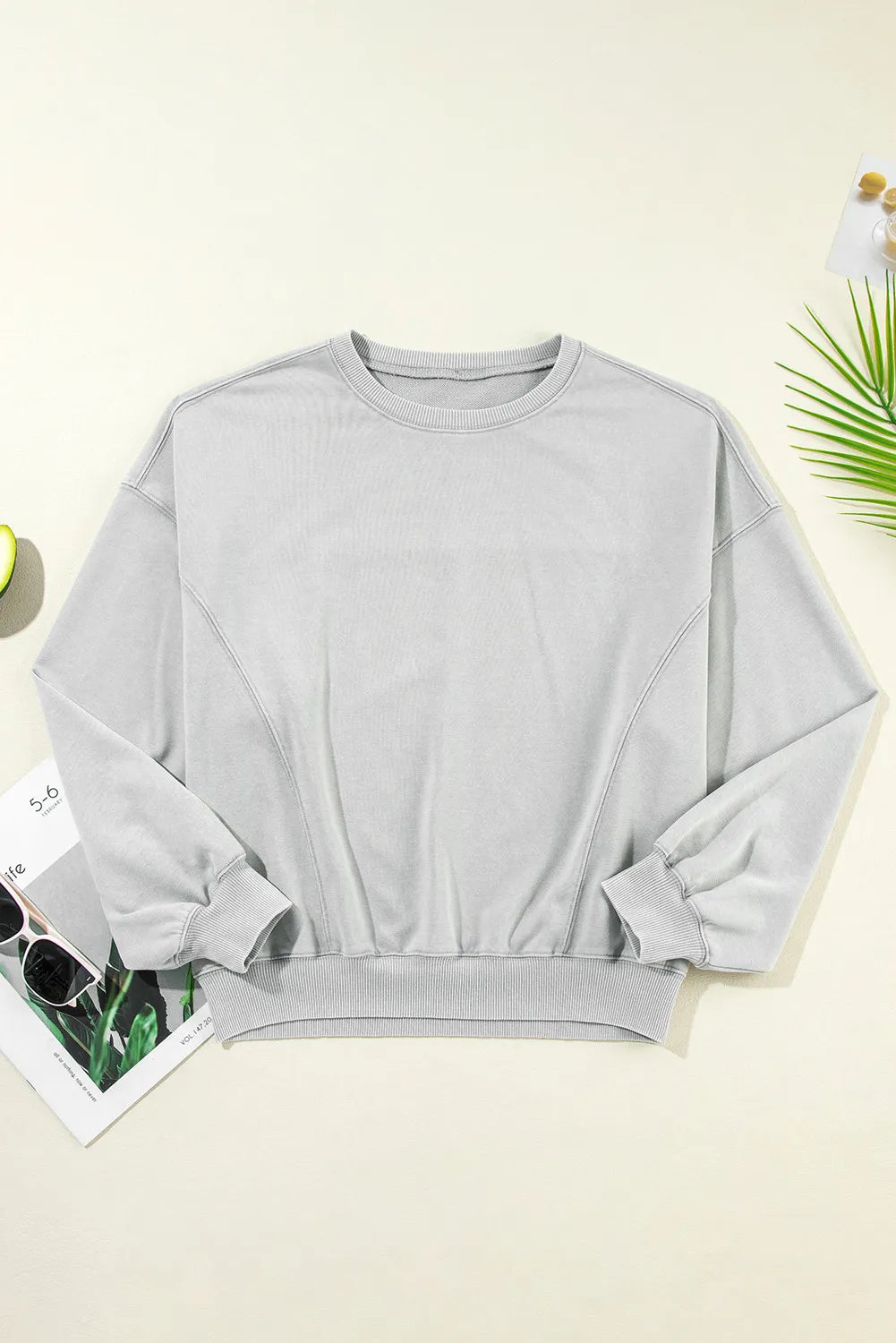 Round Neck Long Sleeve Sweatshirt