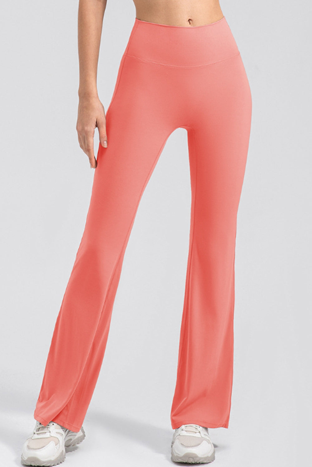 Buy watermelon-pink High Waist Straight Active Pants