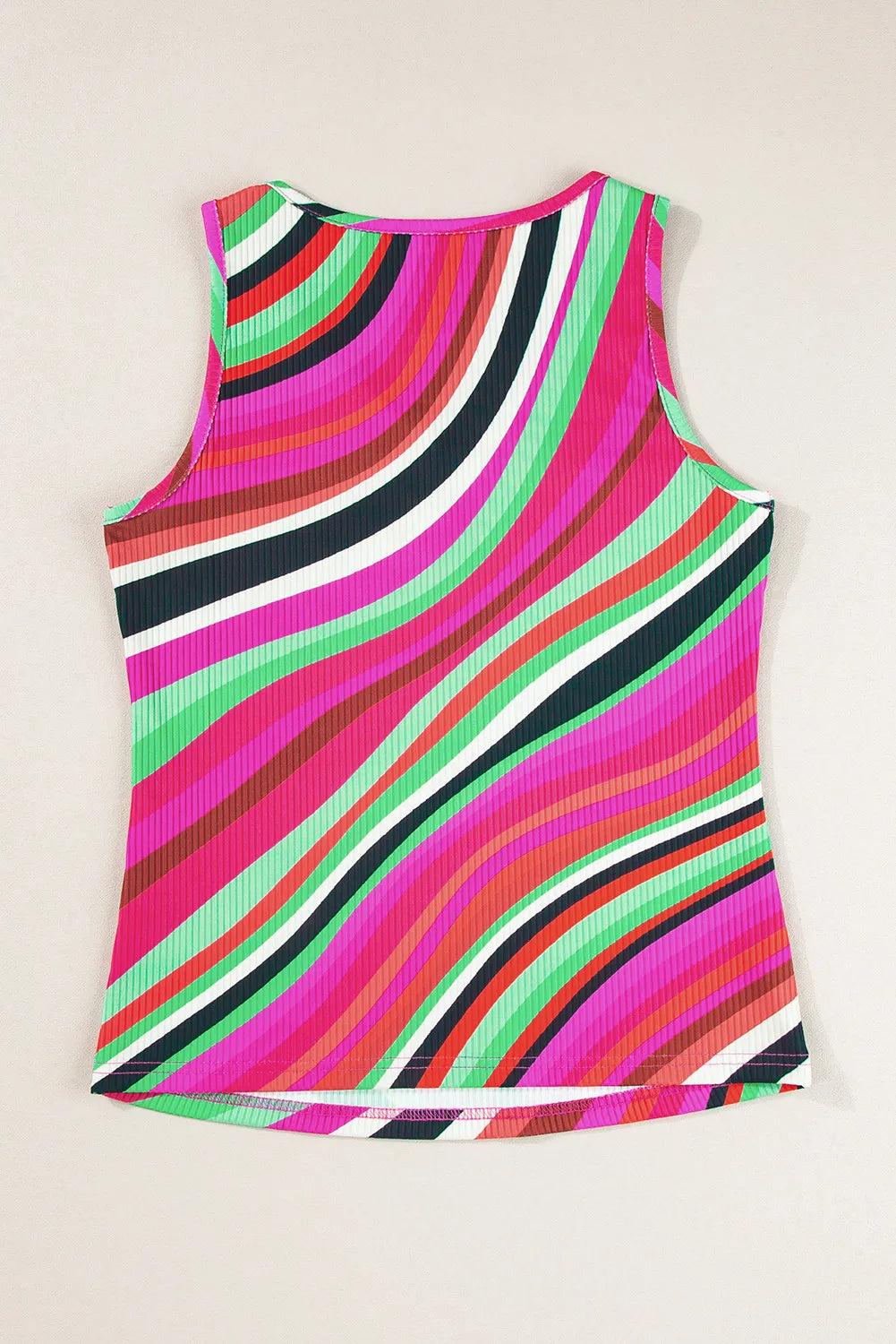 Color Block Round Neck Tank