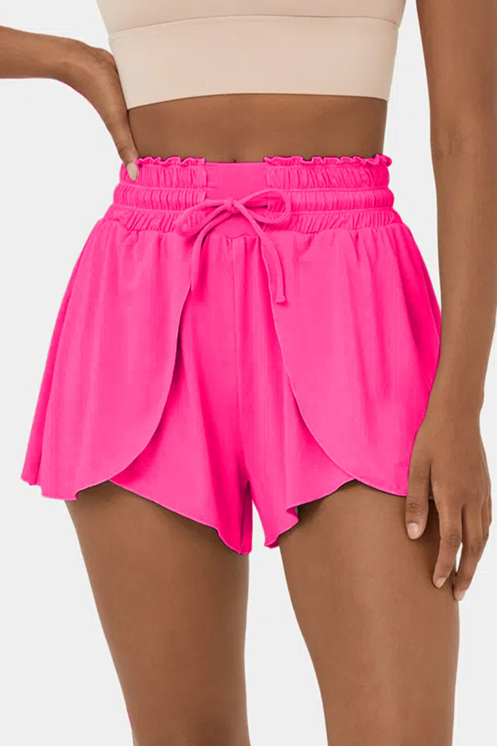 Buy hot-pink Drawstring Swim Shorts with Pockets