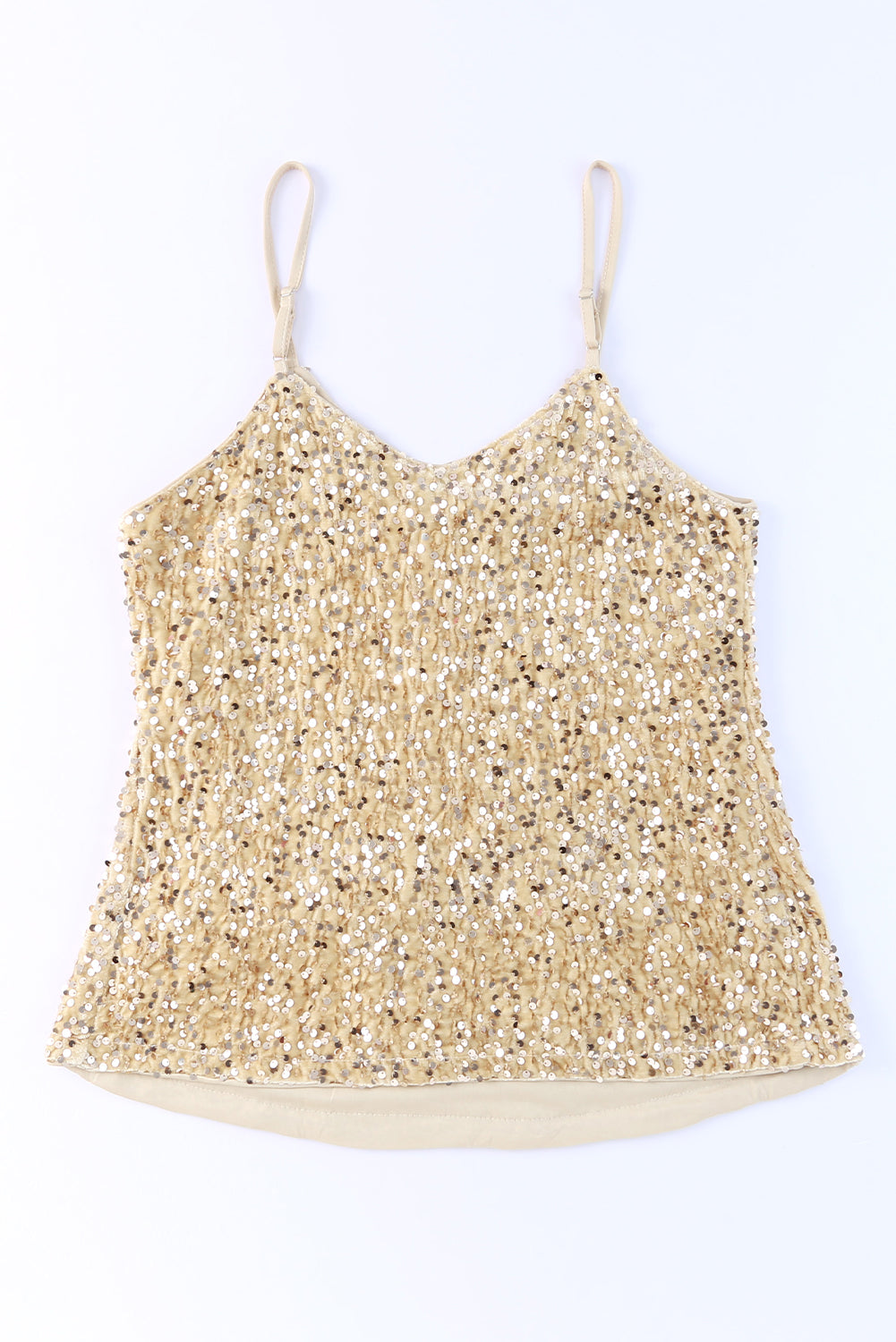 Buy beige Sequin Adjustable Straps Cami