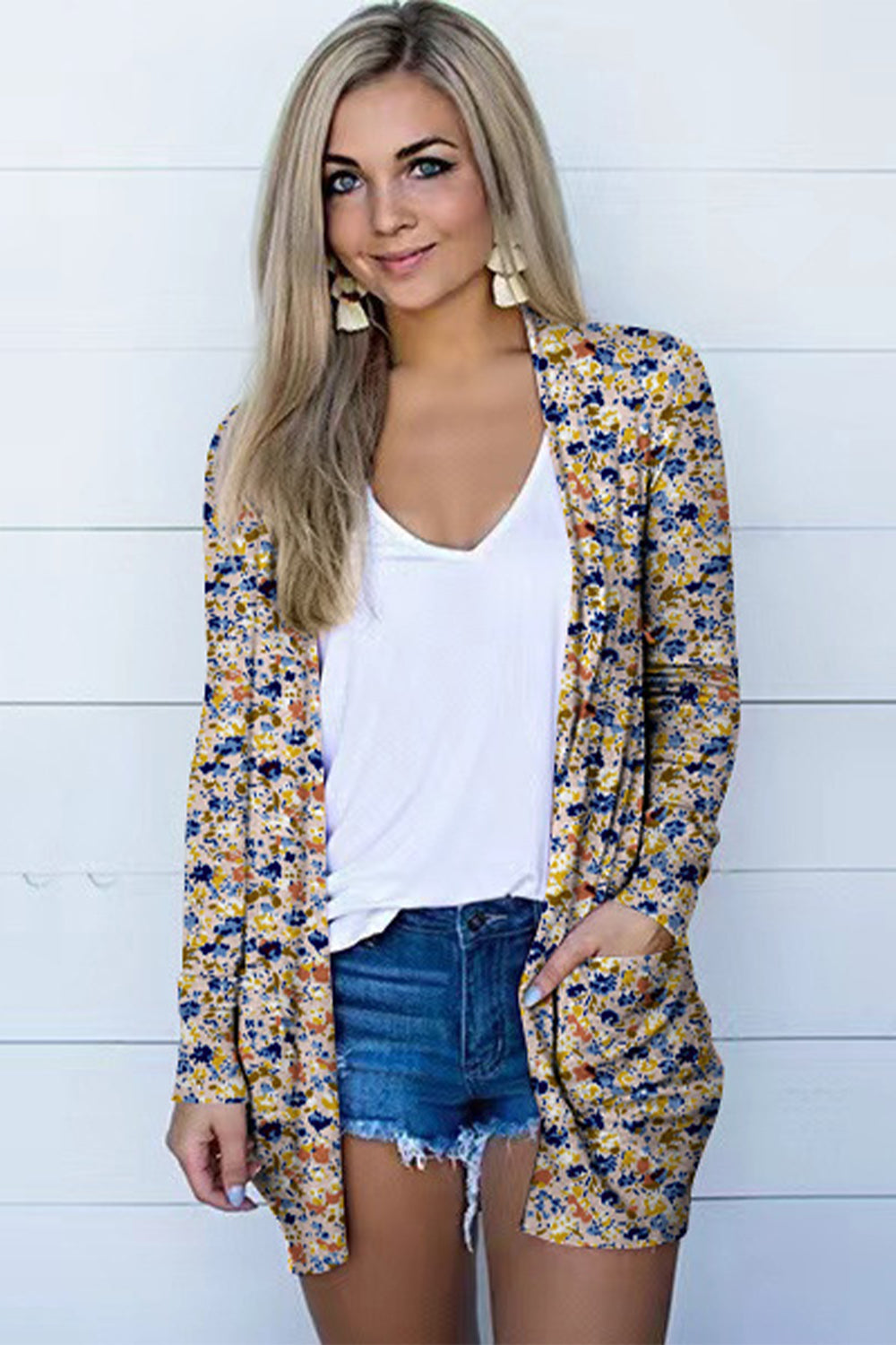 Buy floral Printed Long Sleeve Cardigan