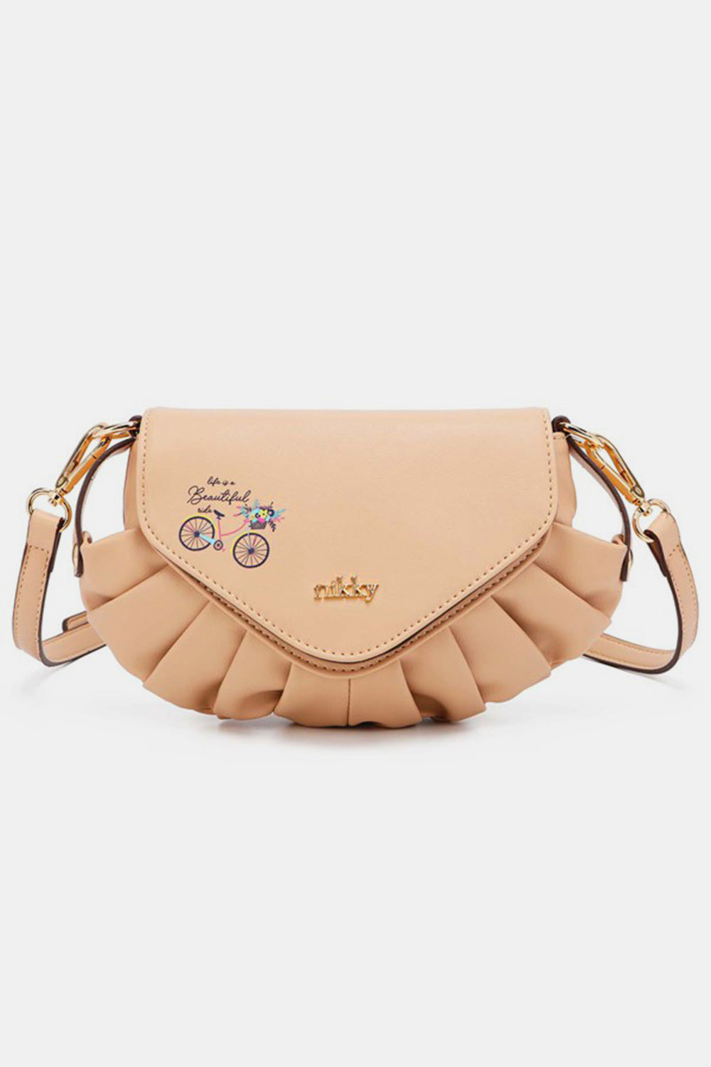 Buy soft-peach Nicole Lee USA Graphic Crossbody Bag