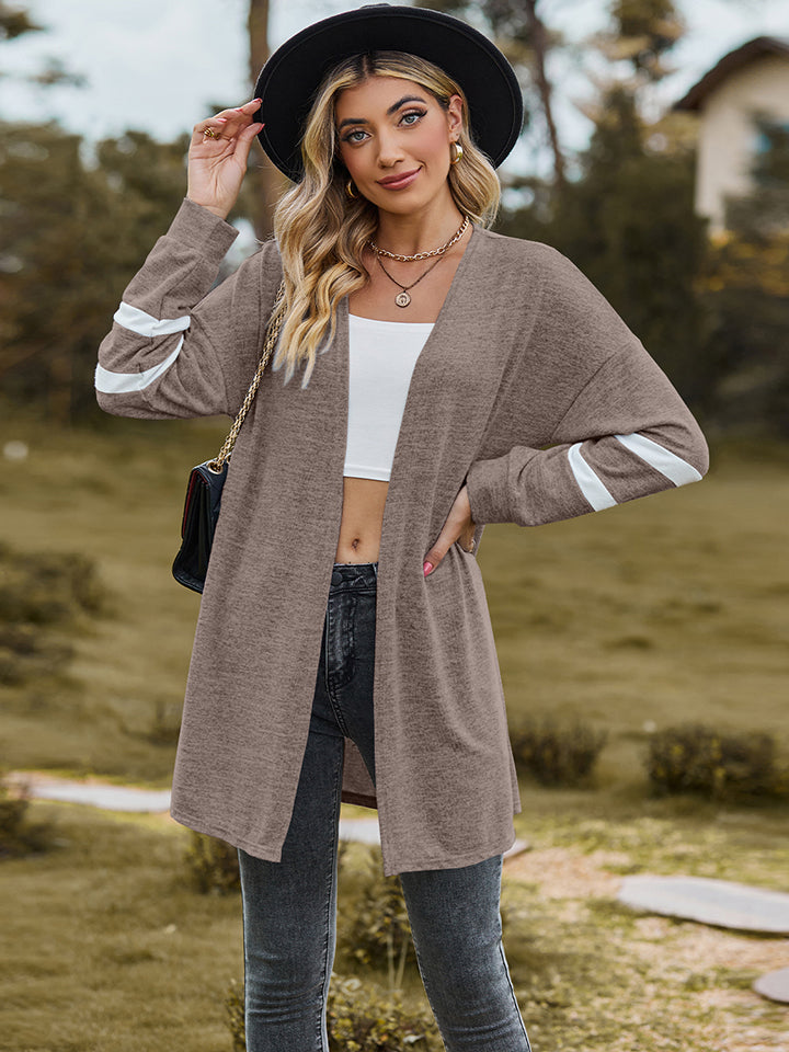 Buy charcoal Long Sleeve Cardigan