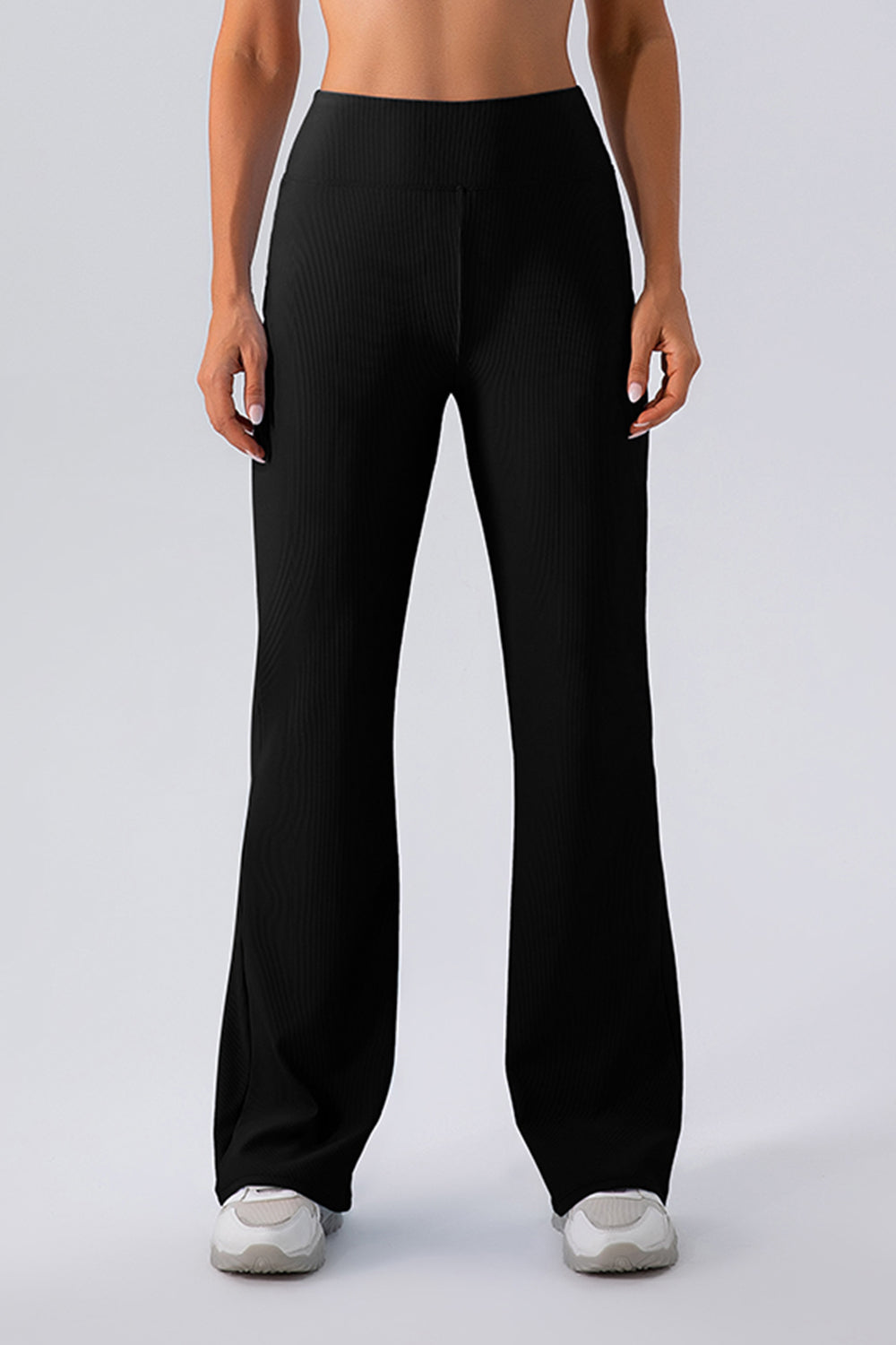 Buy black High Waist Straight Active Pants