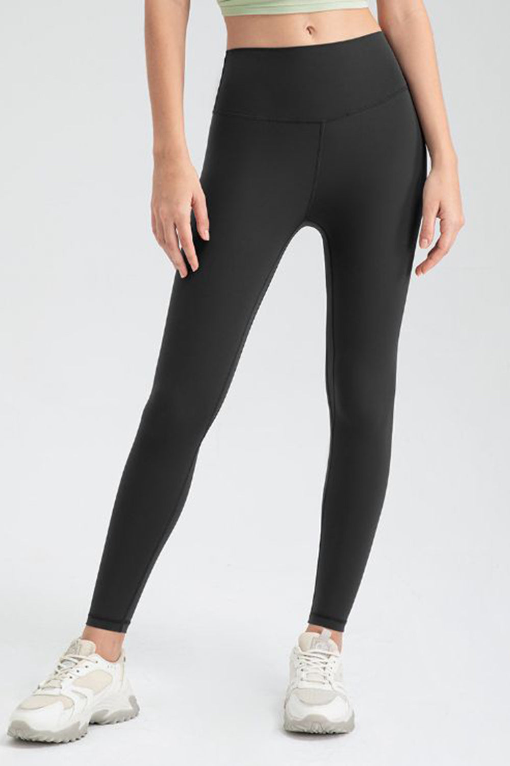 Buy black Wide Waistband Slim Fit Active Leggings