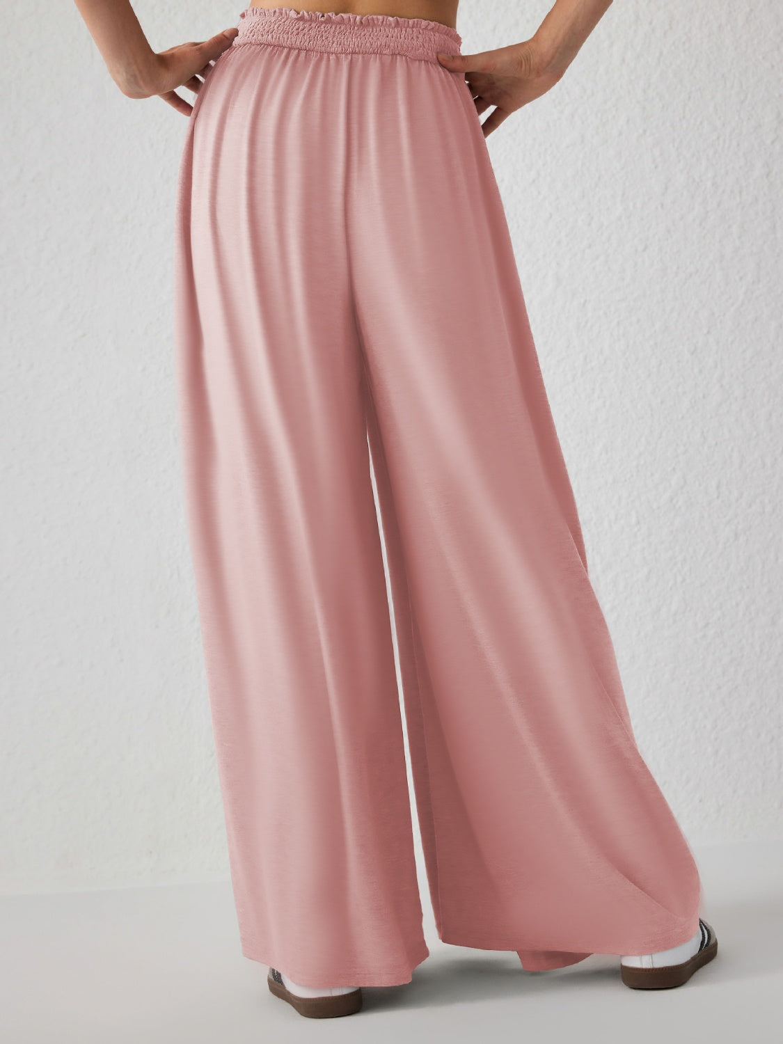 Buy watermelon-pink High Waist Wide Leg Pants