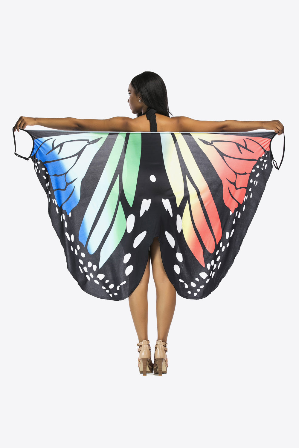 Buy red Butterfly Spaghetti Strap Cover Up