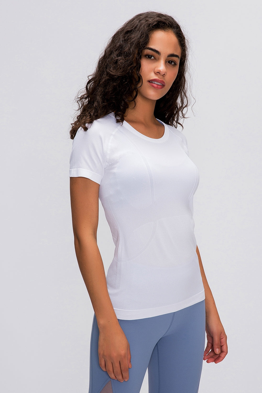 Buy white Millennia Round Neck Short Sleeve Active T-Shirt