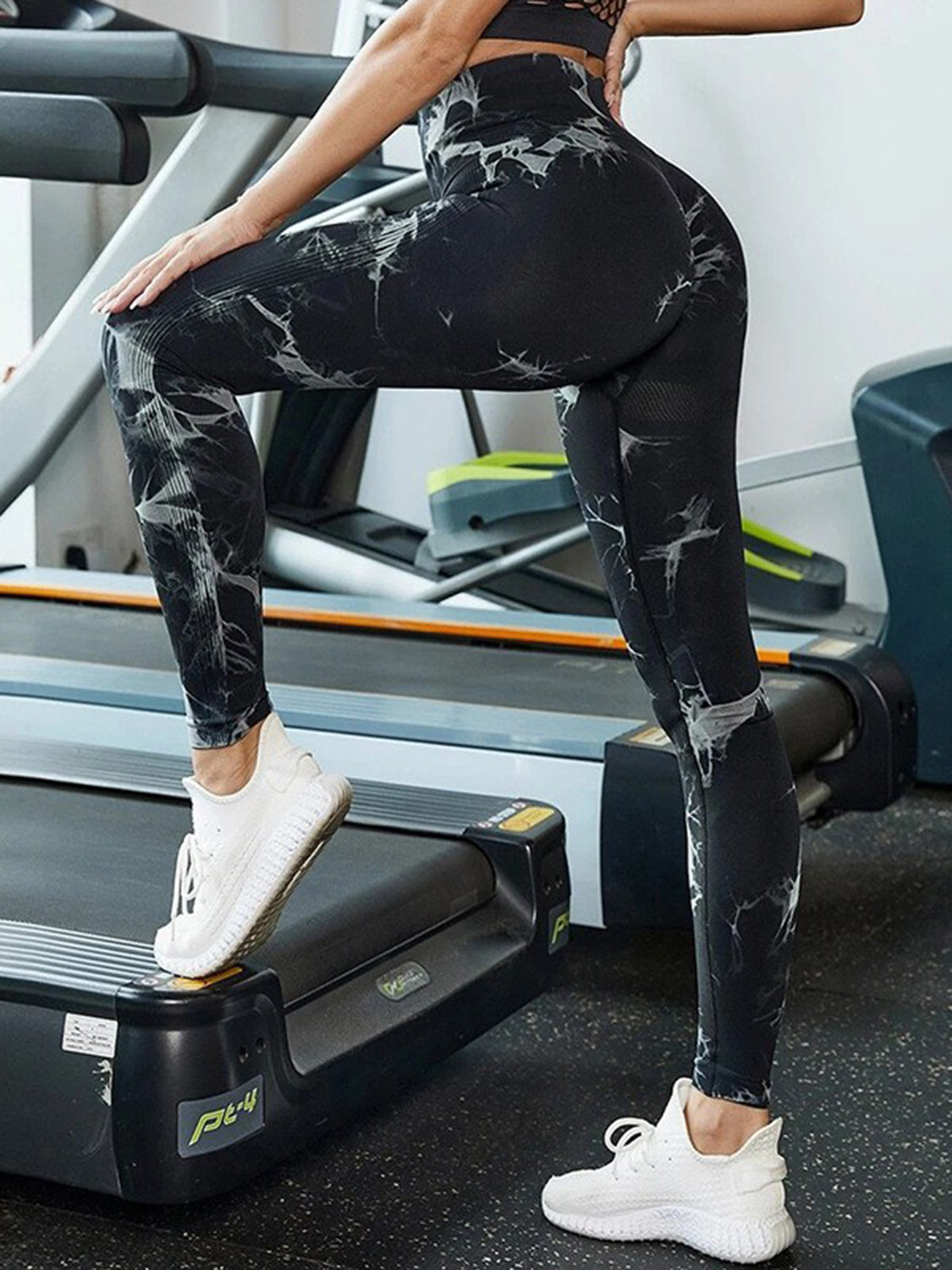 Buy black Tie-Dye High Waist Active Leggings