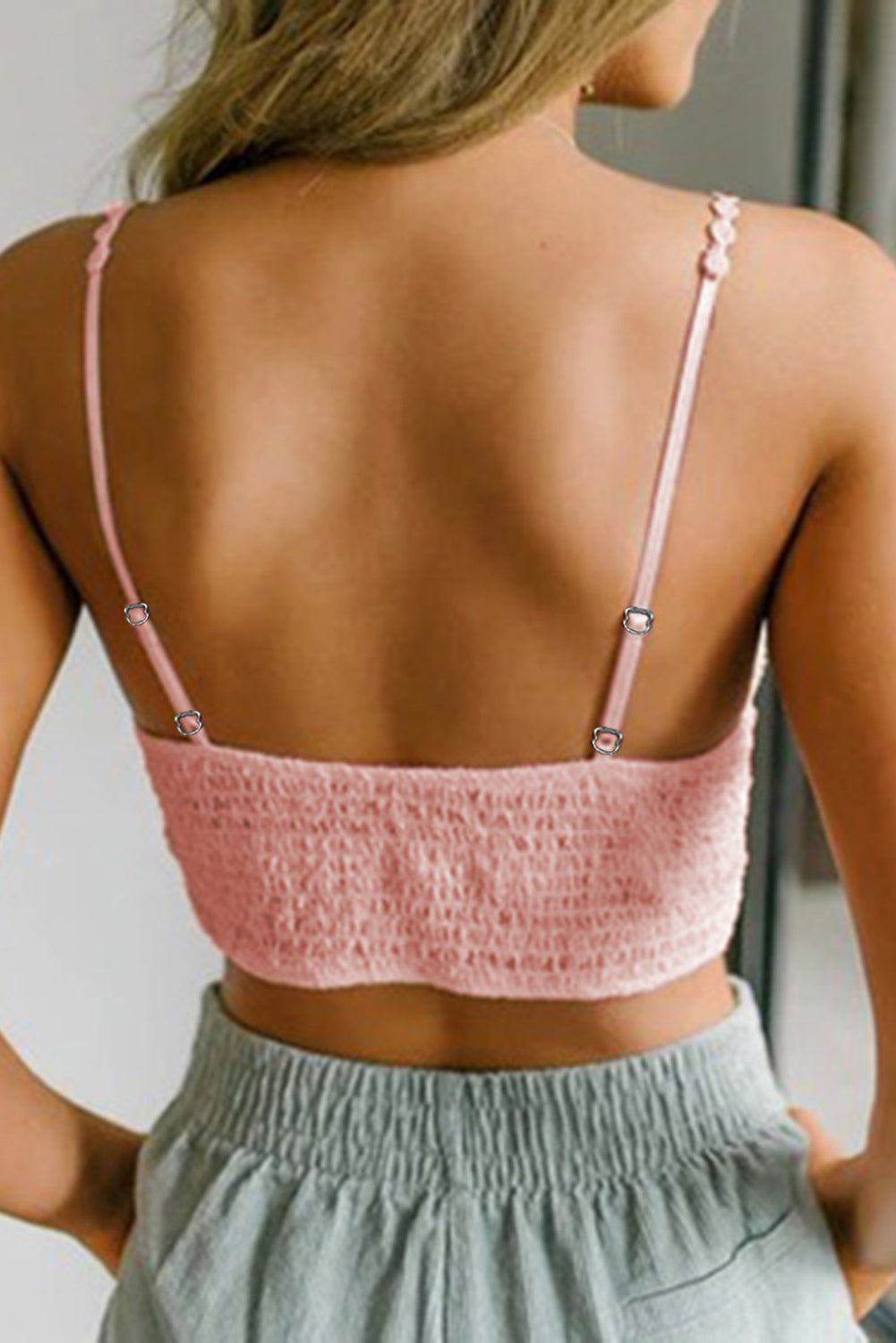 Lined V Neck Lace Bralette