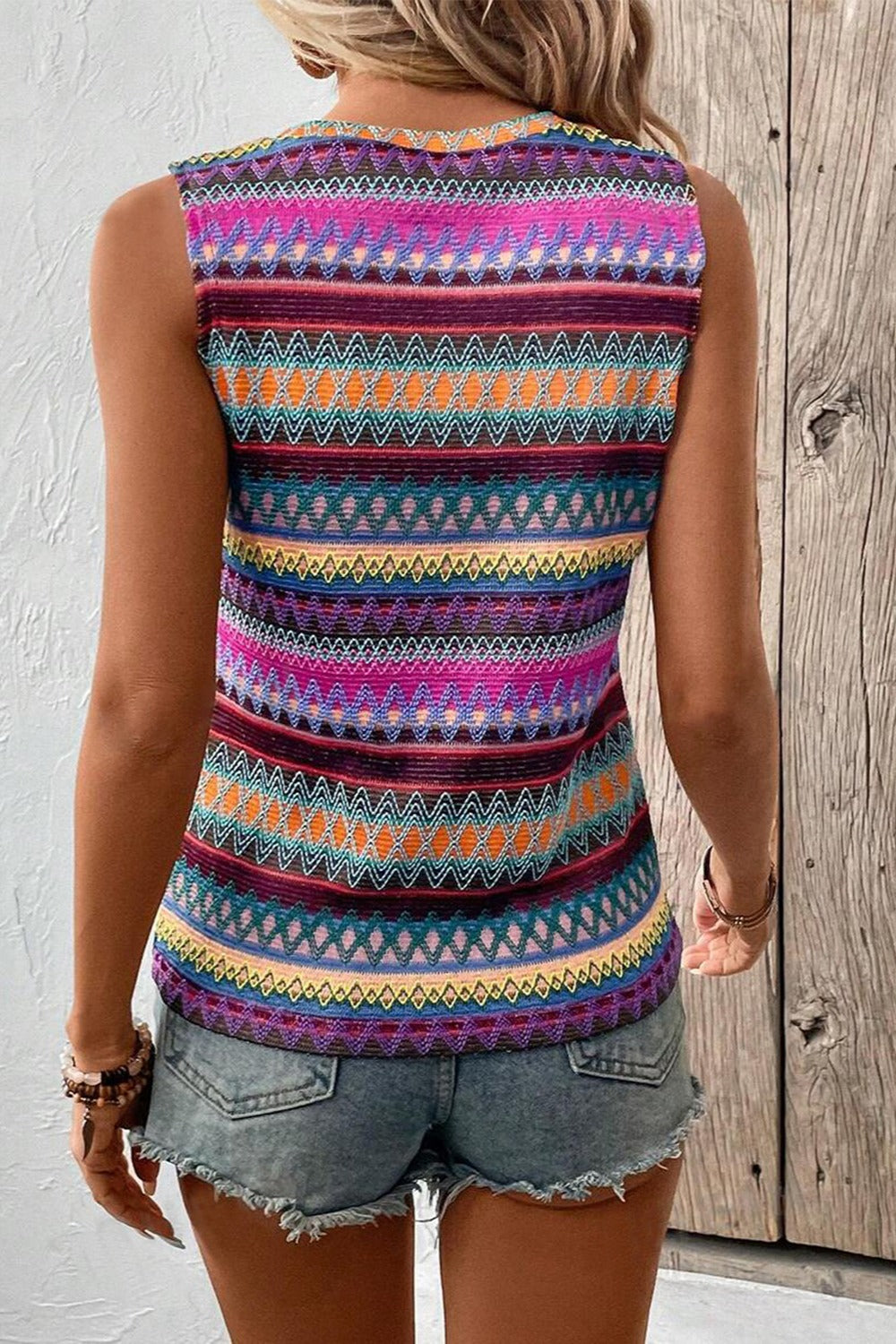 Contrast Round Neck Tank