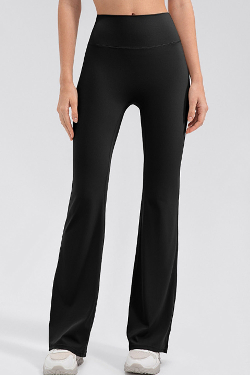 Buy black High Waist Straight Active Pants