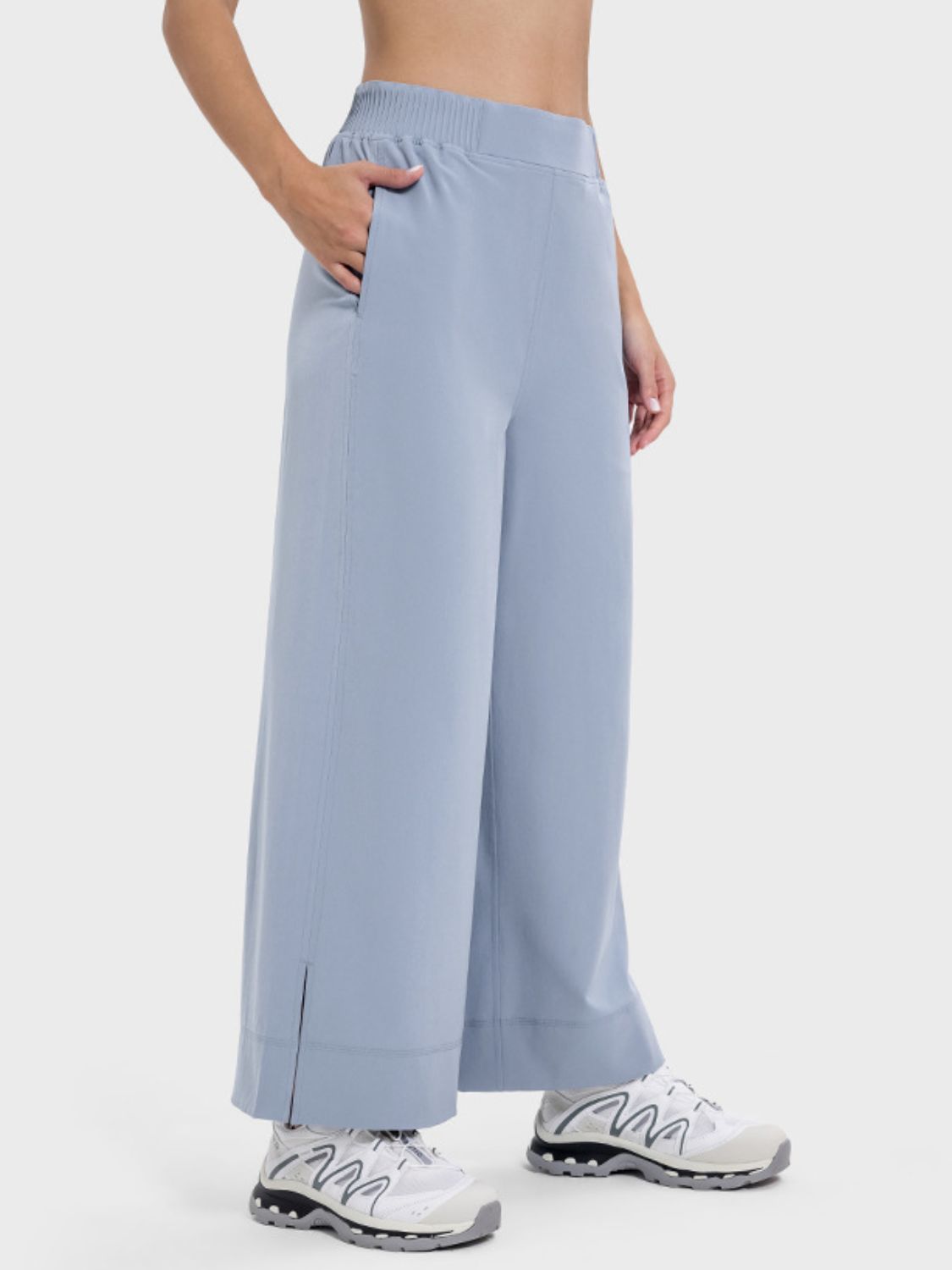 Buy light-blue Millennia Slit Wide Leg Active Pants